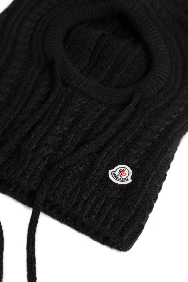 MONCLER Cable Knit Alpaca Blend Balaclava woman
