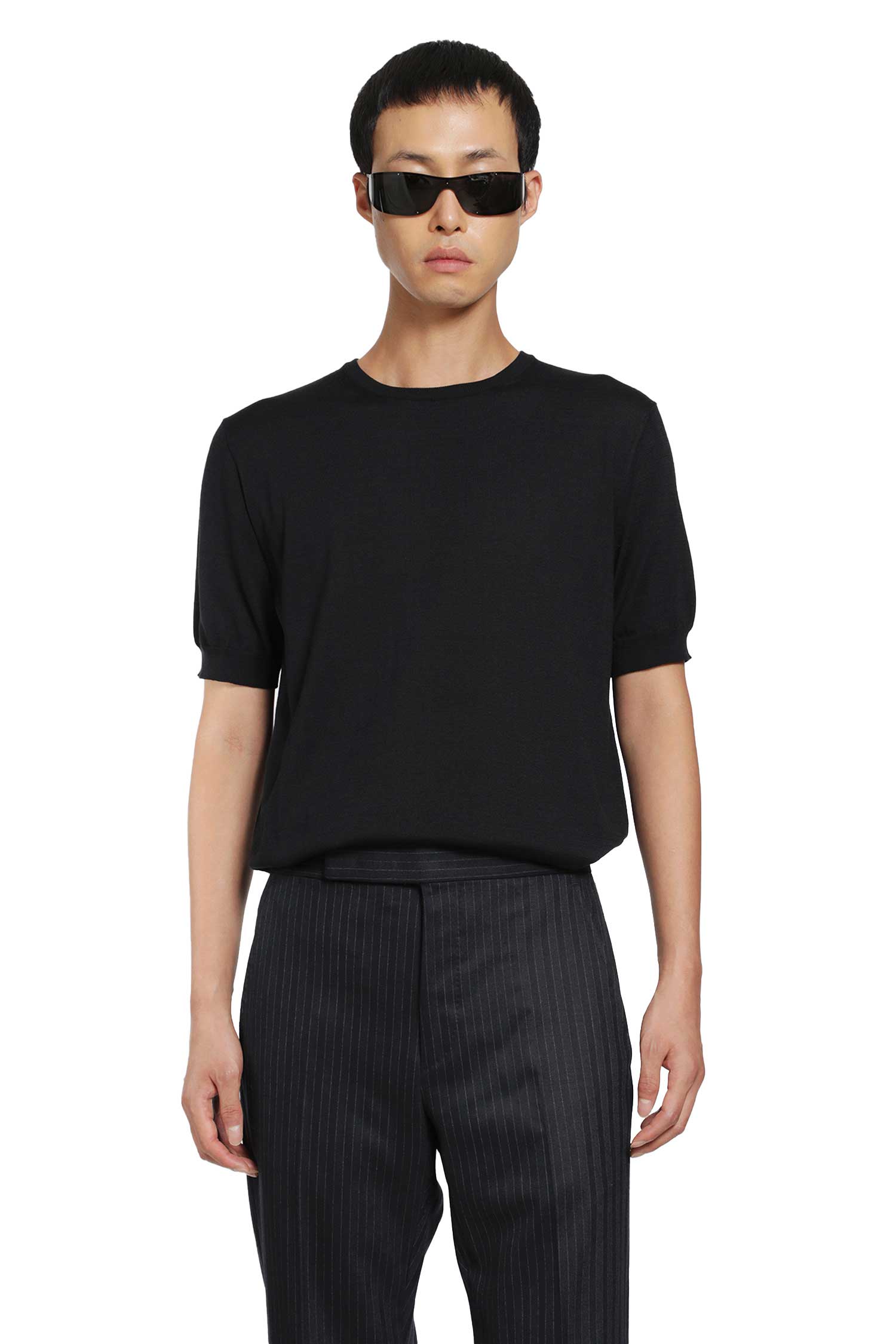 Silk Cotton Knit T-Shirt