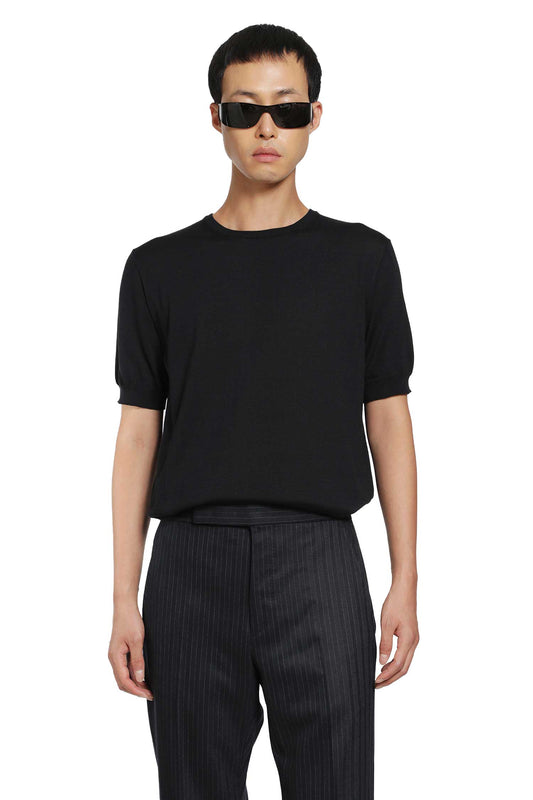 Silk Cotton Knit T-Shirt
