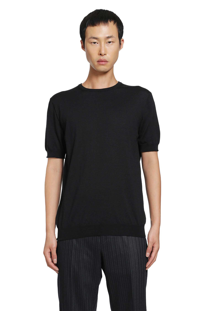 GIORGIO ARMANI Silk Cotton Knit T-Shirt man