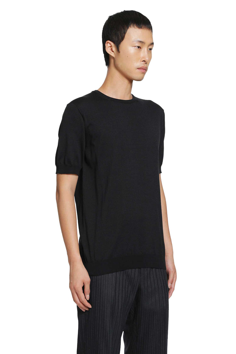 GIORGIO ARMANI Silk Cotton Knit T-Shirt man