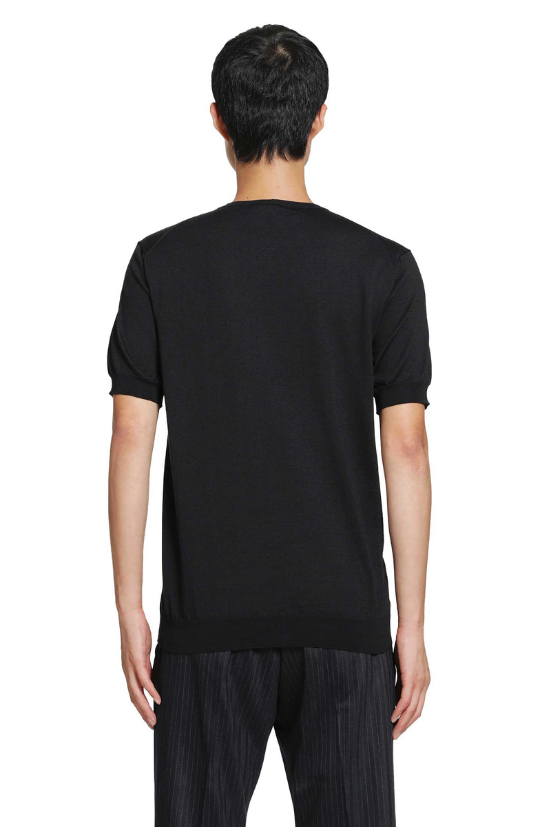 GIORGIO ARMANI Silk Cotton Knit T-Shirt man