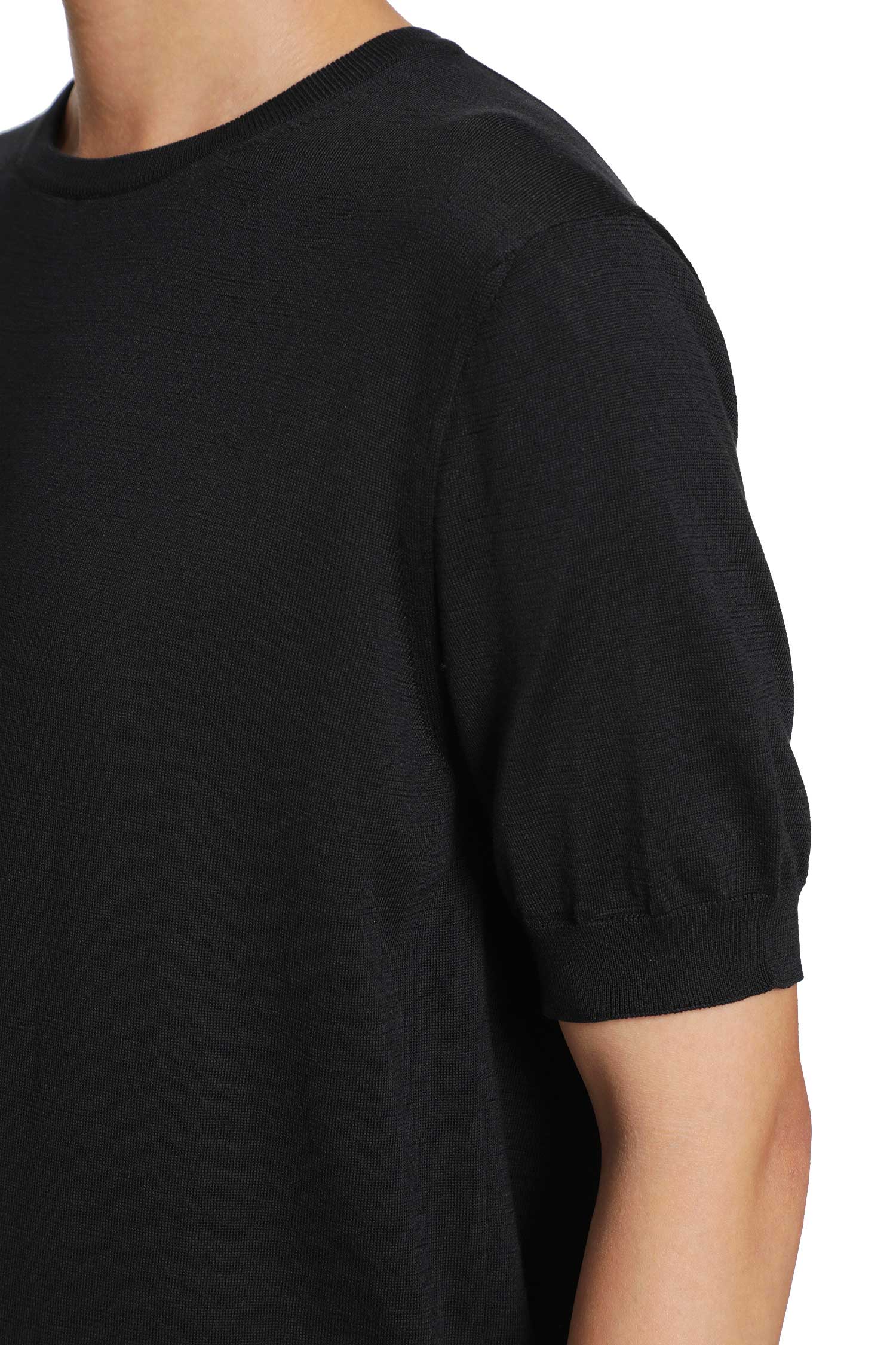 GIORGIO ARMANI Silk Cotton Knit T-Shirt man