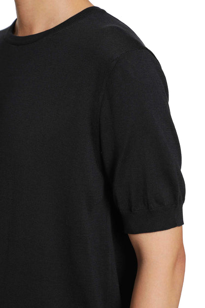 Silk Cotton Knit T-Shirt