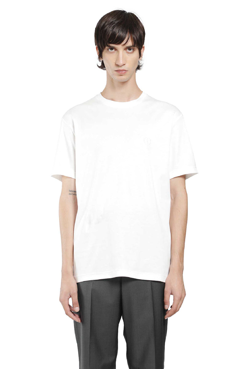 GIORGIO ARMANI Cotton Interlock Short Sleeve T-Shirt man