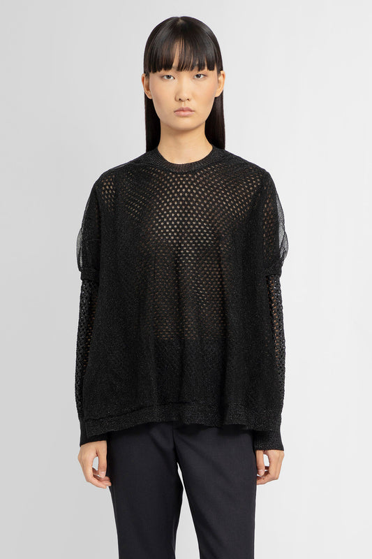 NOIR KEI NINOMIYA WOMAN BLACK KNITWEAR