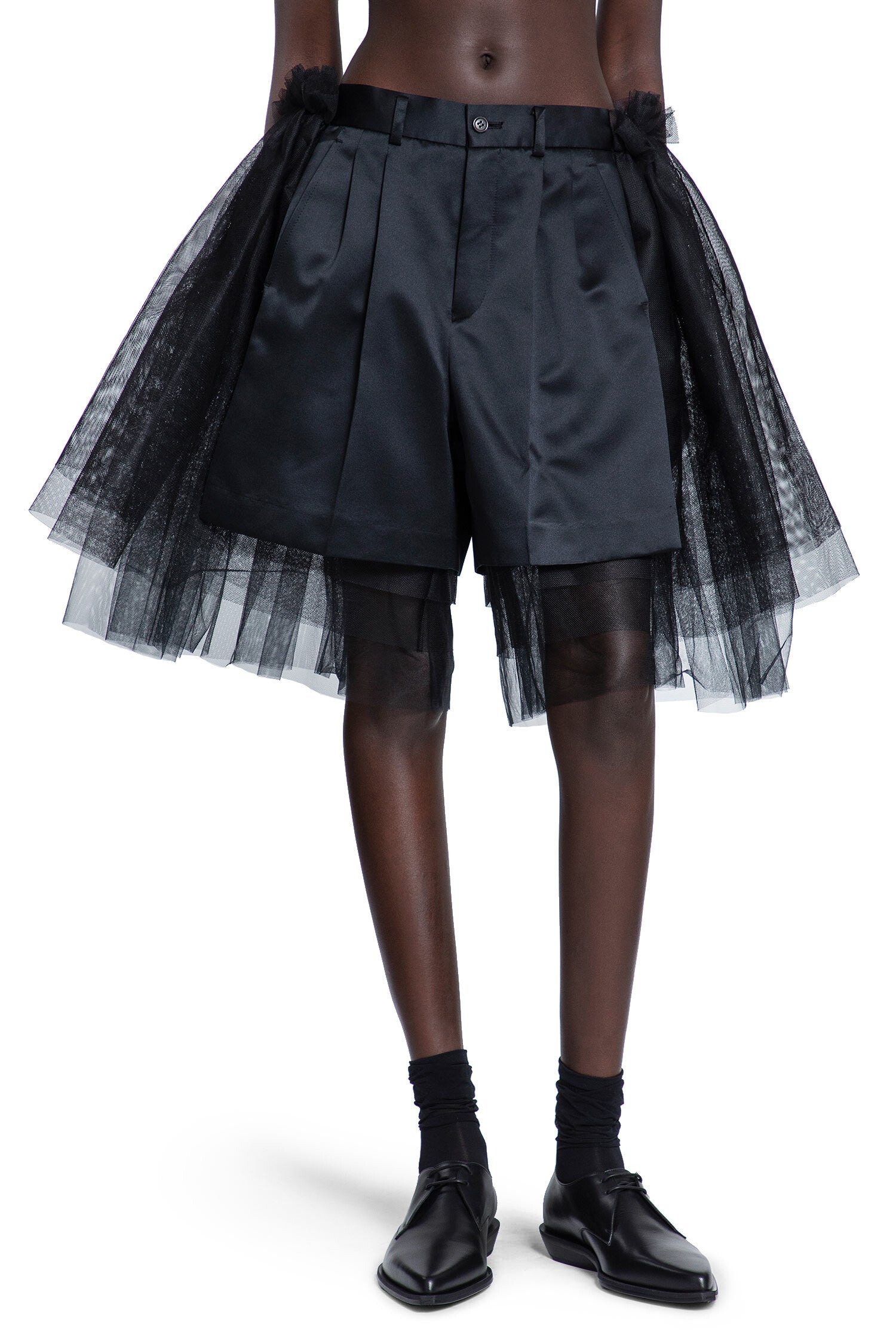 NOIR KEI NINOMIYA WOMAN BLACK SHORTS & SKIRTS