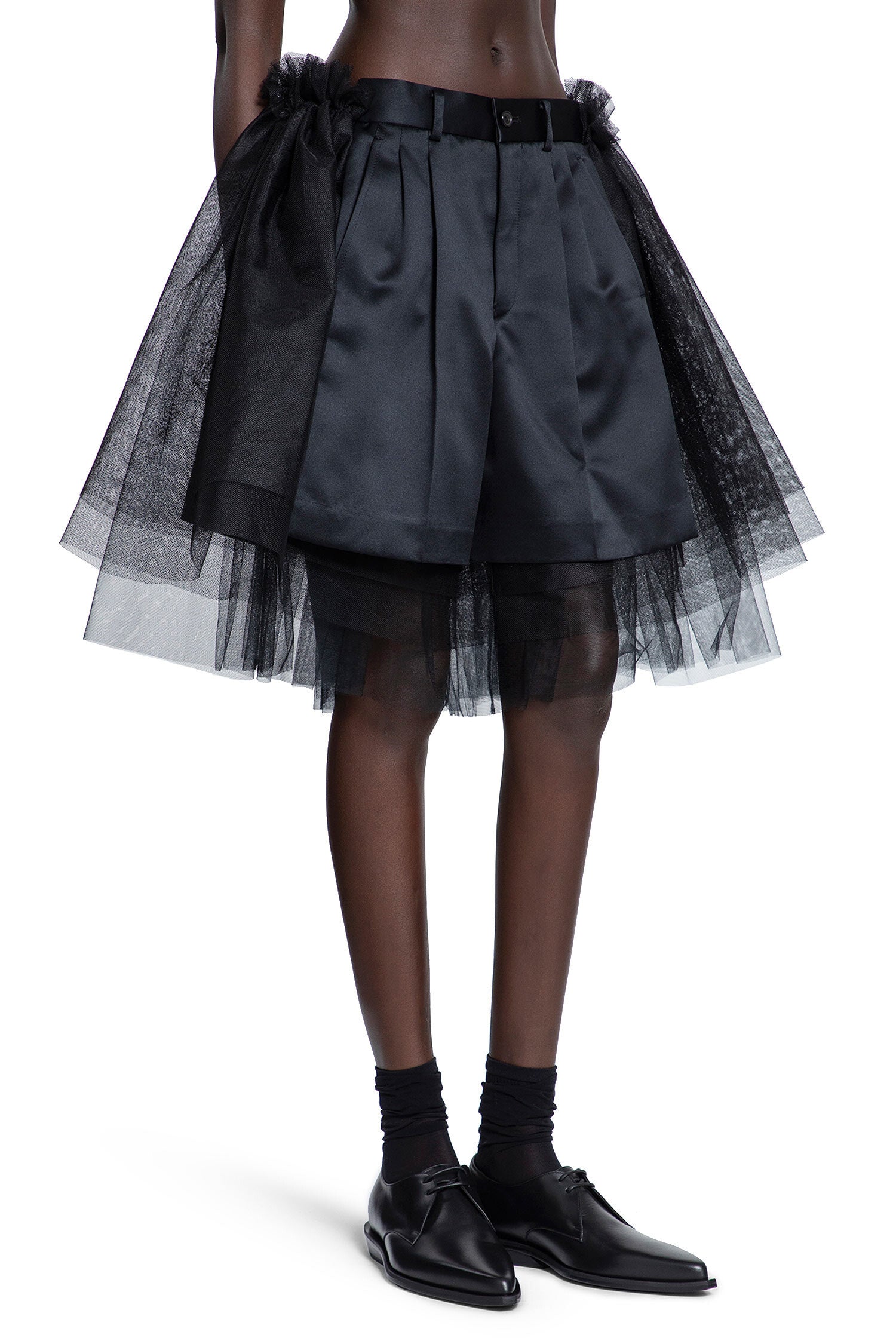 NOIR KEI NINOMIYA WOMAN BLACK SHORTS & SKIRTS