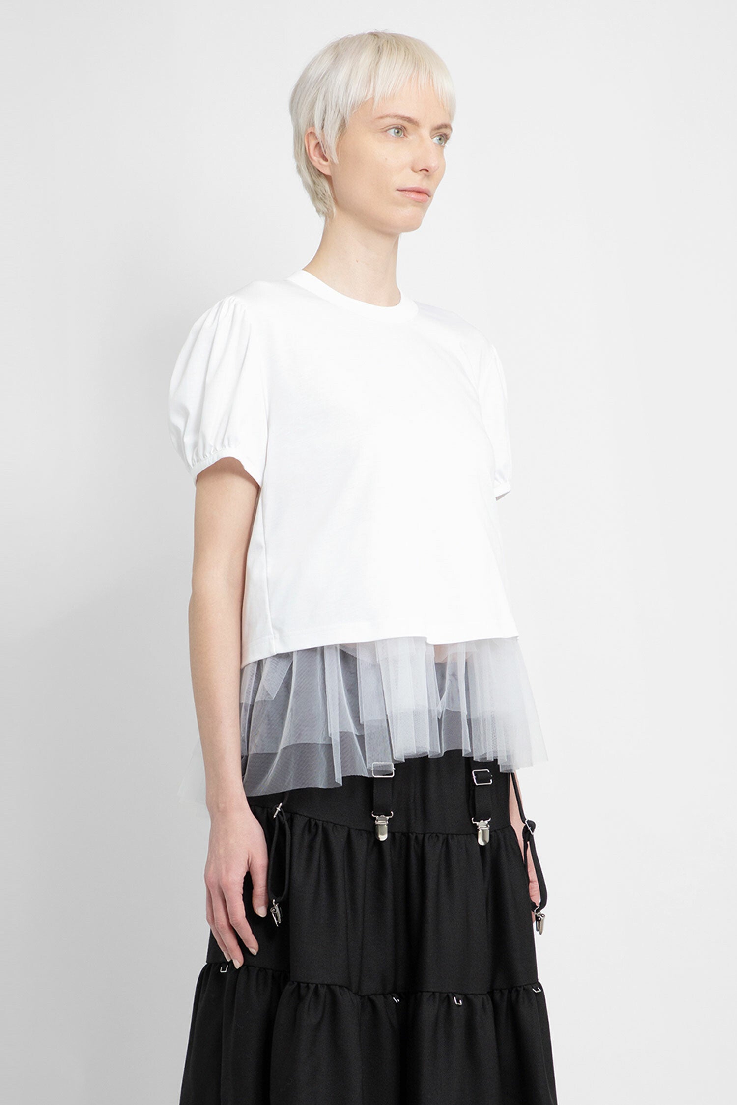 NOIR KEI NINOMIYA WOMAN WHITE T-SHIRTS