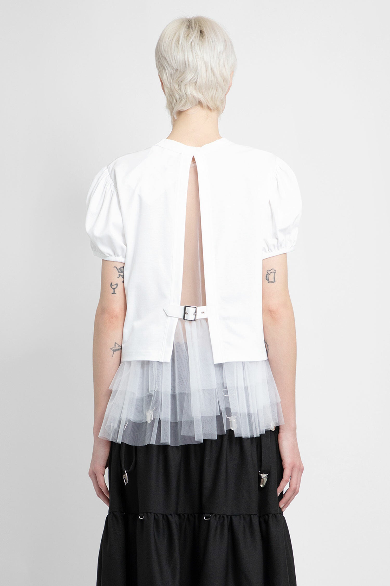 NOIR KEI NINOMIYA WOMAN WHITE T-SHIRTS