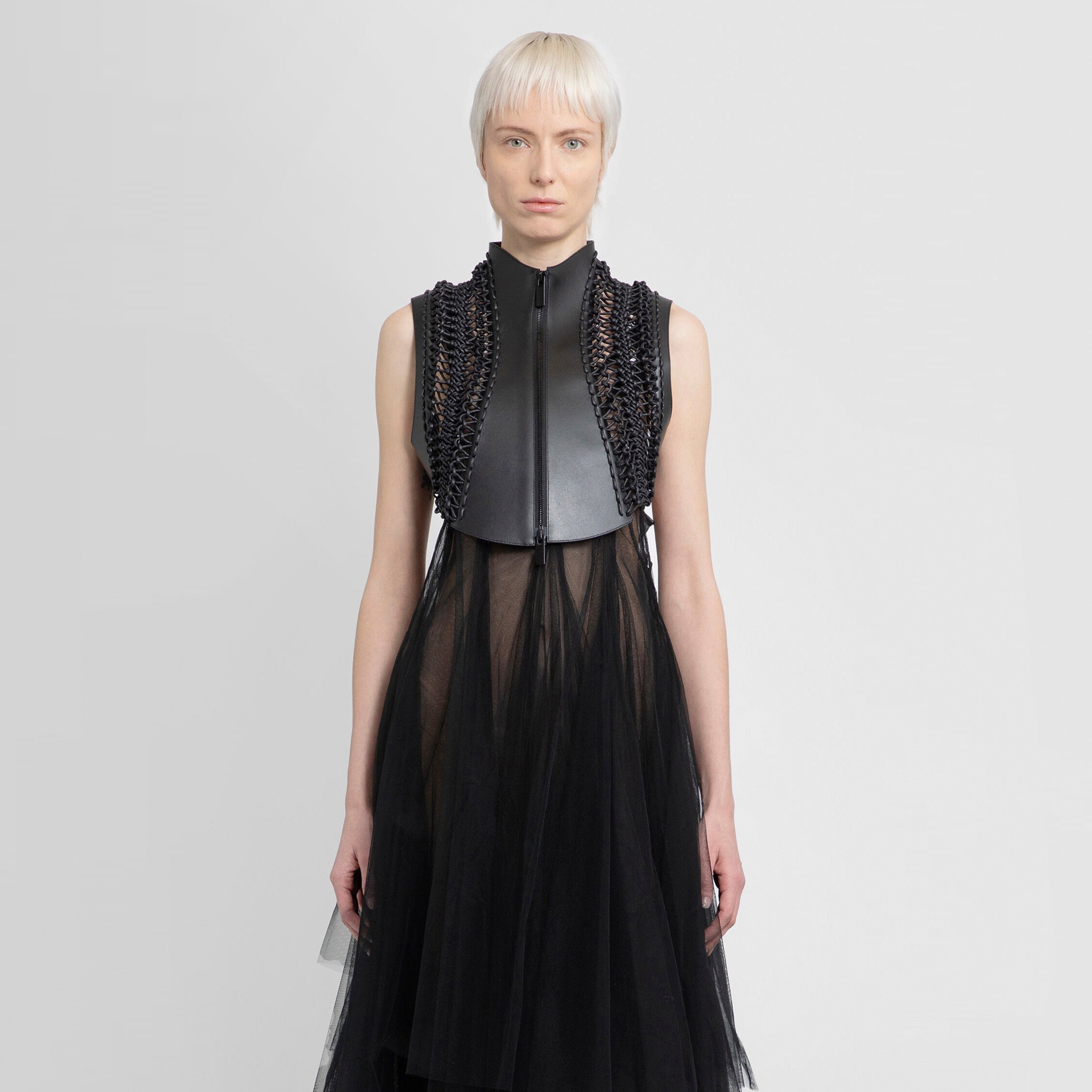 NOIR KEI NINOMIYA WOMAN BLACK WAISTCOATS - NOIR KEI NINOMIYA