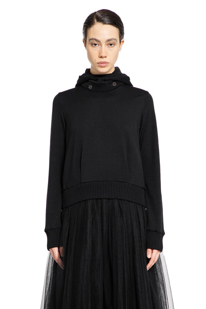 NOIR KEI NINOMIYA WOMAN BLACK KNITWEAR