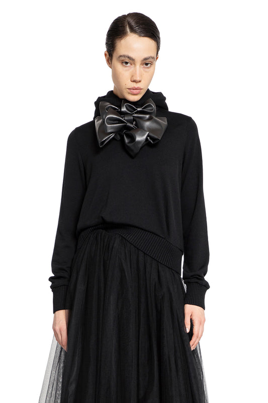 NOIR KEI NINOMIYA WOMAN BLACK KNITWEAR