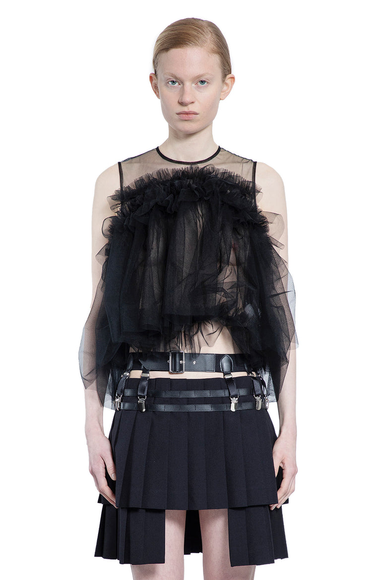 NOIR KEI NINOMIYA WOMAN BLACK TOPS