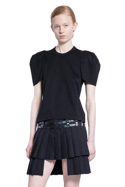 NOIR KEI NINOMIYA WOMAN BLACK T-SHIRTS & TANK TOPS