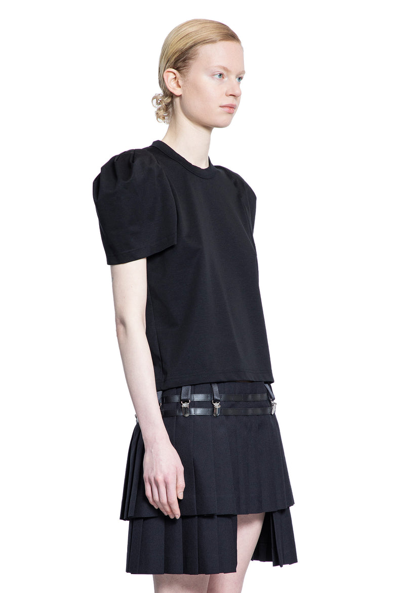 NOIR KEI NINOMIYA WOMAN BLACK T-SHIRTS & TANK TOPS