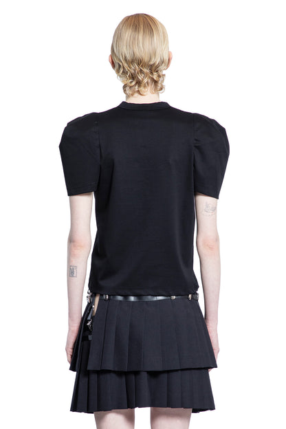 NOIR KEI NINOMIYA WOMAN BLACK T-SHIRTS & TANK TOPS