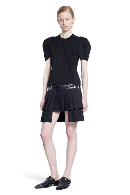 NOIR KEI NINOMIYA WOMAN BLACK T-SHIRTS & TANK TOPS