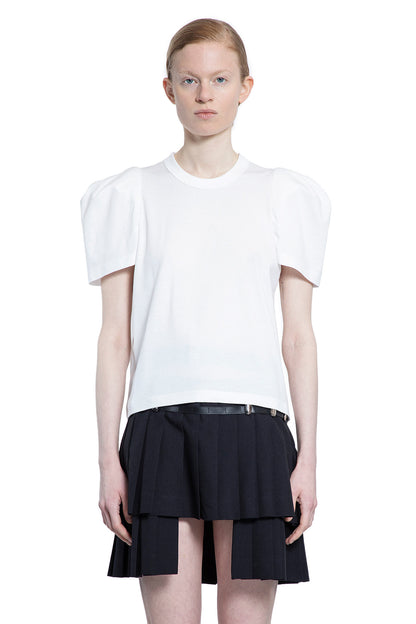 NOIR KEI NINOMIYA WOMAN WHITE T-SHIRTS & TANK TOPS