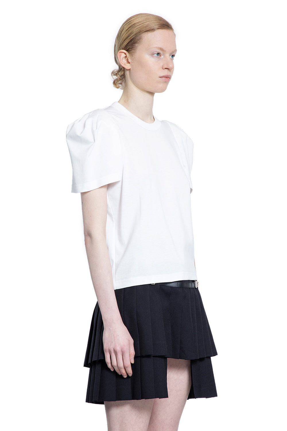 NOIR KEI NINOMIYA WOMAN WHITE T-SHIRTS & TANK TOPS