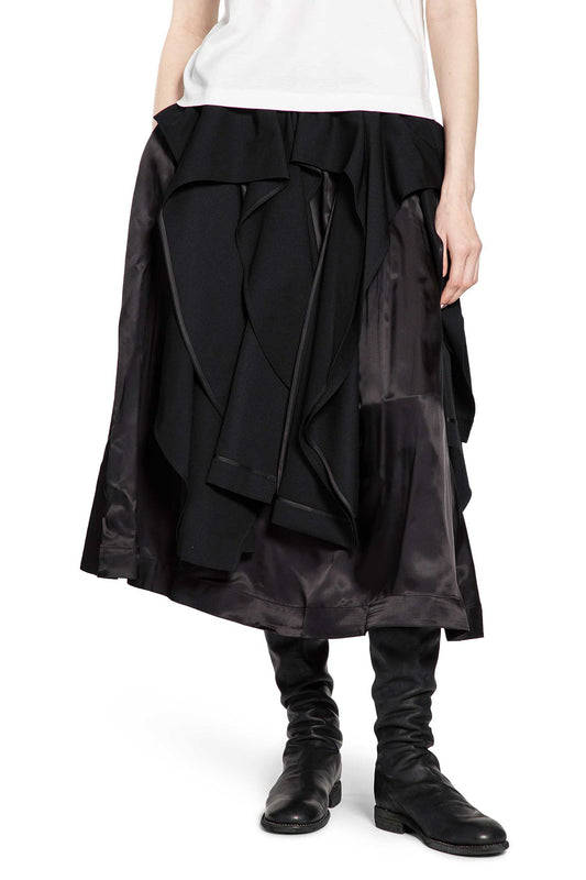 Deconstructed Wool Midi Skirt - Antonioli.eu