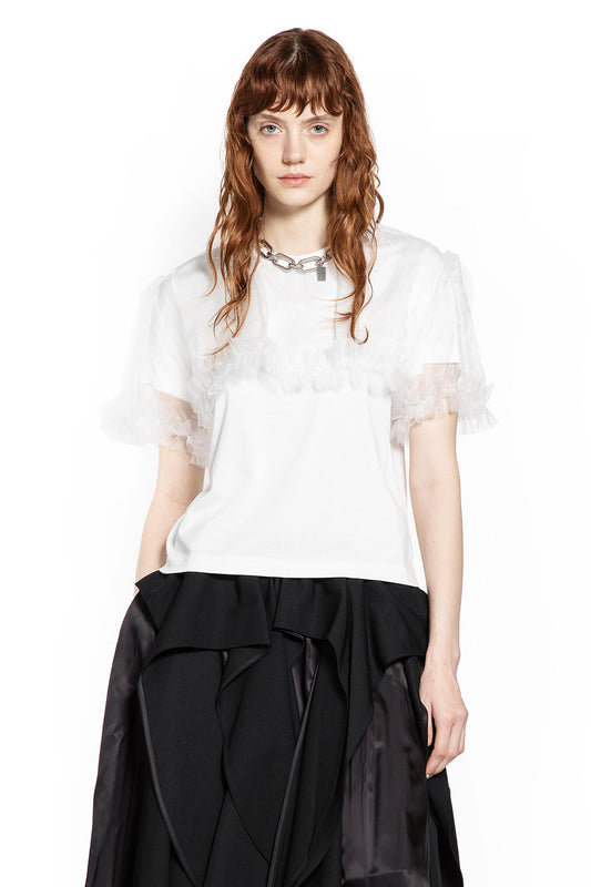 Cotton Jersey and Tulle T-Shirt - Antonioli.eu