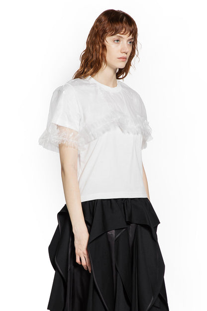 Cotton Jersey and Tulle T-Shirt