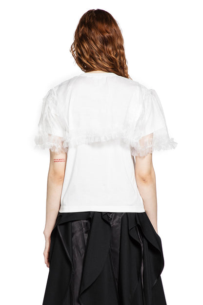 Cotton Jersey and Tulle T-Shirt