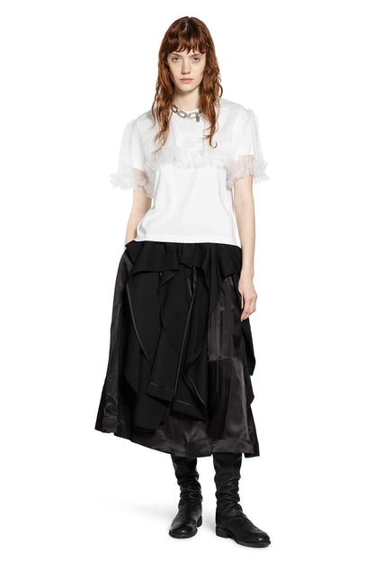 Cotton Jersey and Tulle T-Shirt