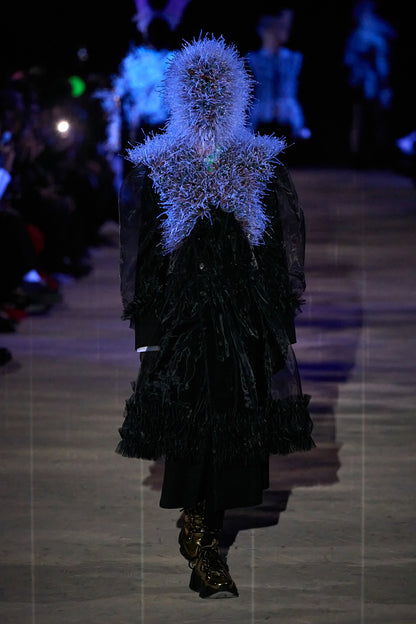 Wool Jersey and Tulle Long Sleeve T-Shirt
