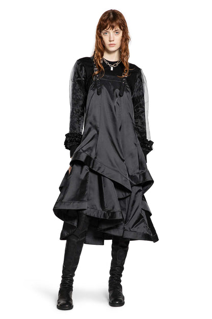 Wool Jersey and Tulle Long Sleeve T-Shirt