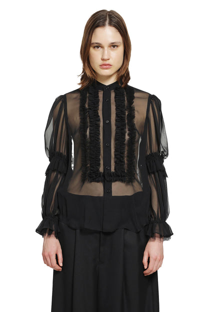 Ruffled Tulle Shirt