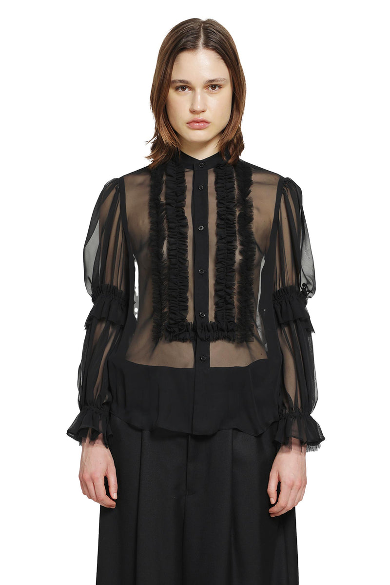 NOIR KEI NINOMIYA Ruffled Tulle Shirt woman