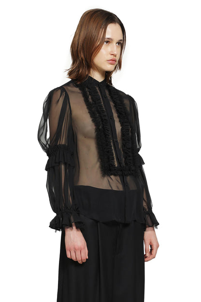 Ruffled Tulle Shirt