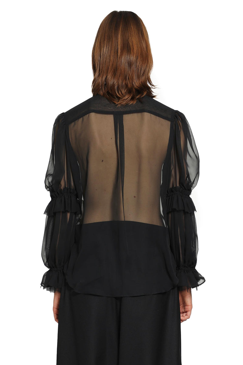 NOIR KEI NINOMIYA Ruffled Tulle Shirt woman