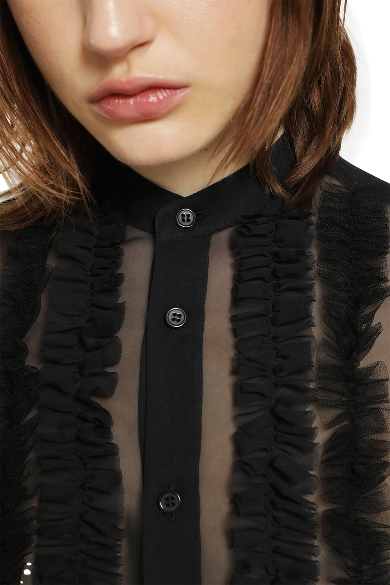 NOIR KEI NINOMIYA Ruffled Tulle Shirt woman