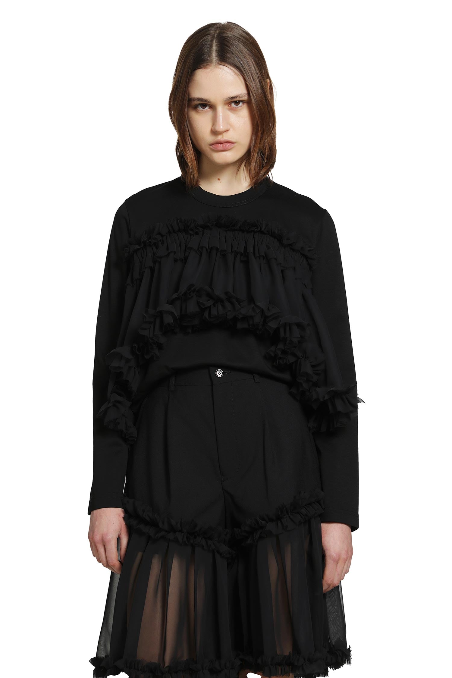 Tulle Long Sleeve T-Shirt