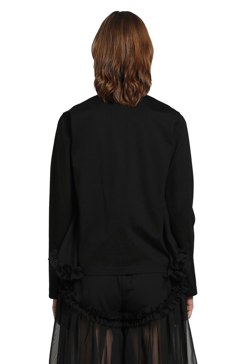 NOIR KEI NINOMIYA Tulle Long Sleeve T-Shirt woman