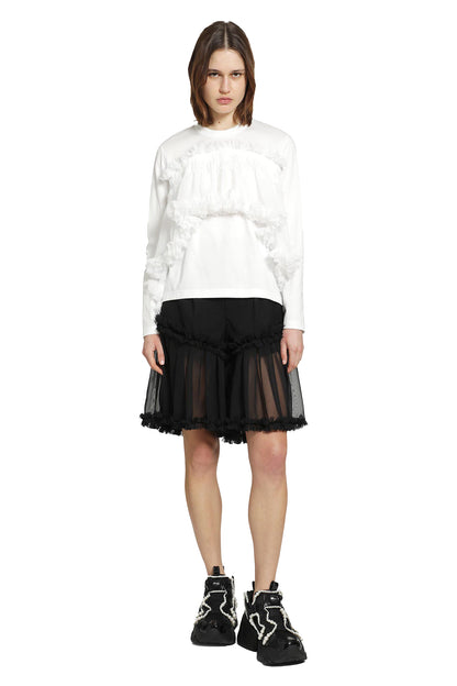 Tulle Long Sleeve T-Shirt