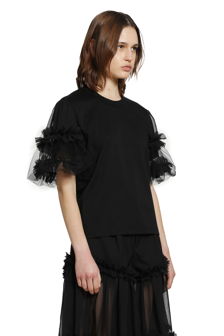 
              Ruffle Short Sleeve T-Shirt
            
