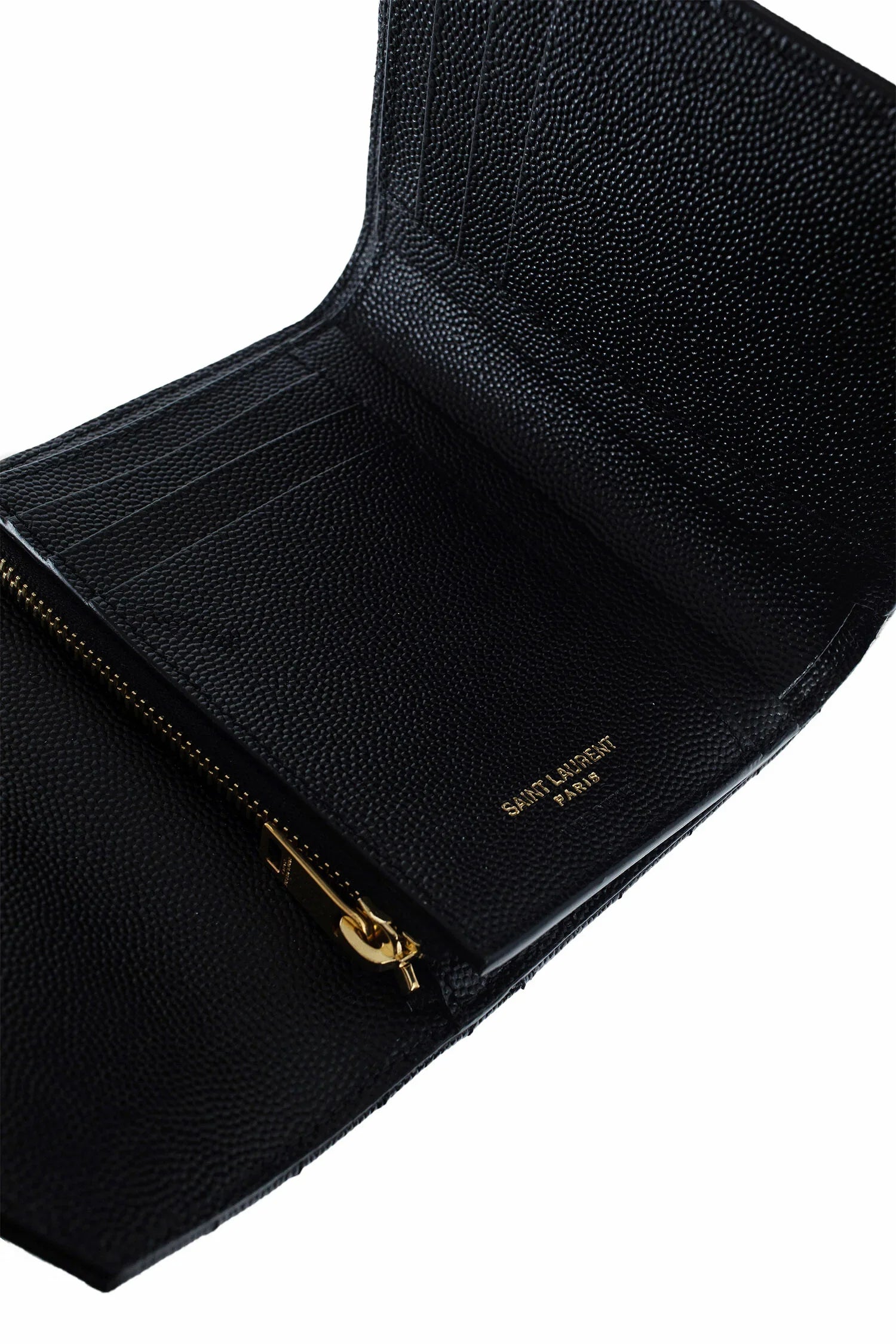 Cassandre Matelassé Trifold Wallet in Grain De Poudre Embossed Leather - Antonioli.eu