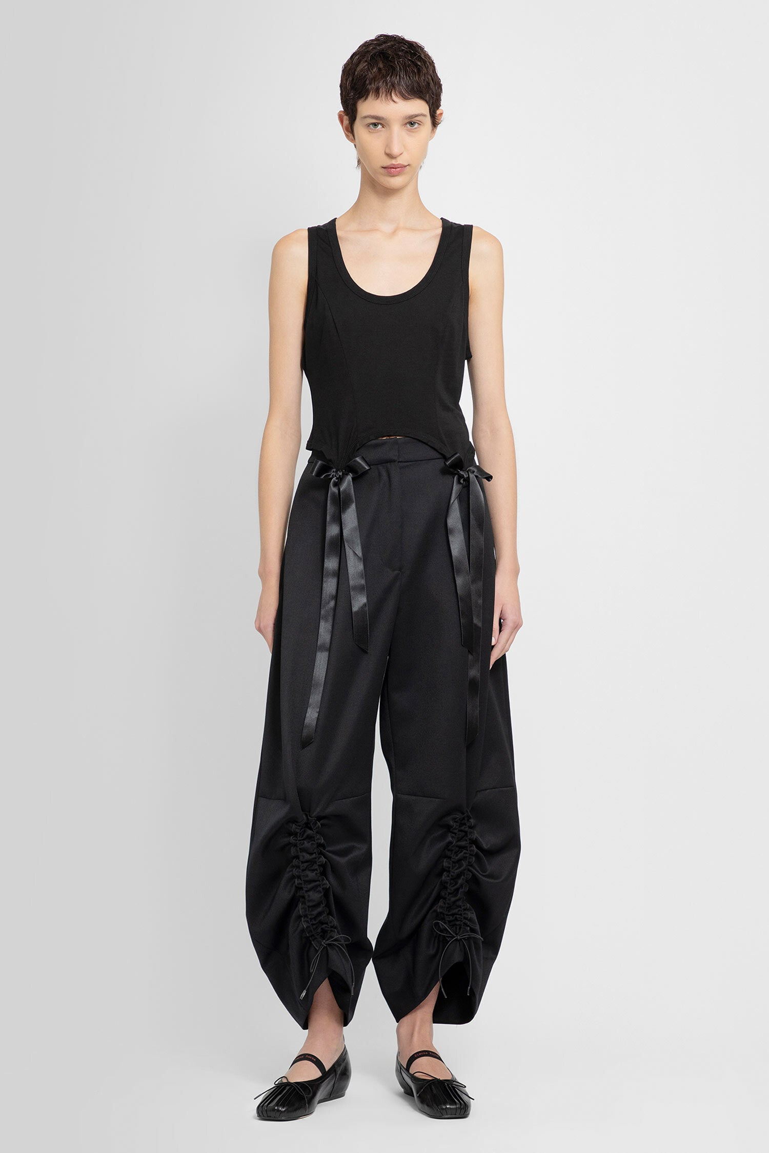 SIMONE ROCHA WOMAN BLACK TROUSERS