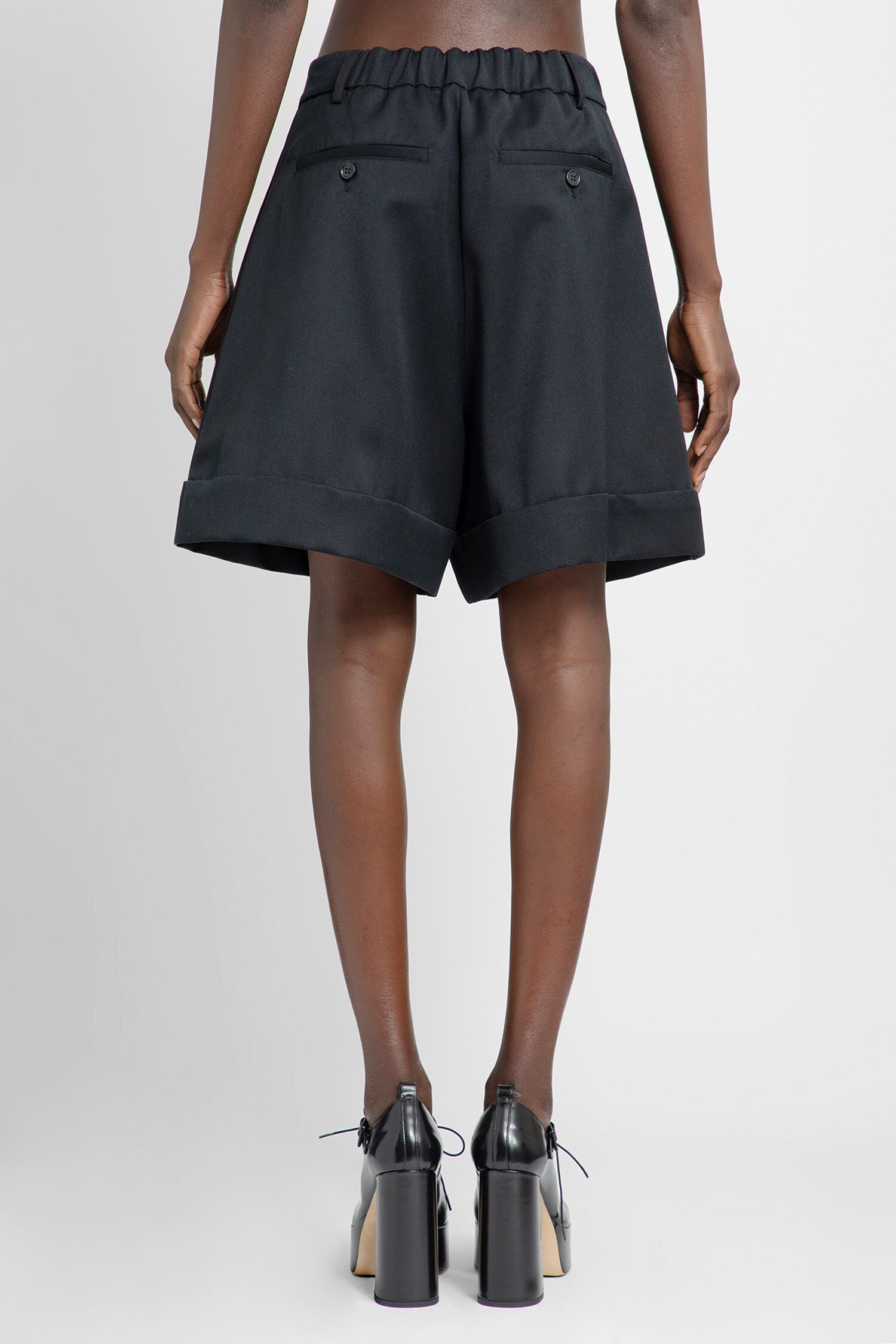 SIMONE ROCHA WOMAN BLACK SHORTS