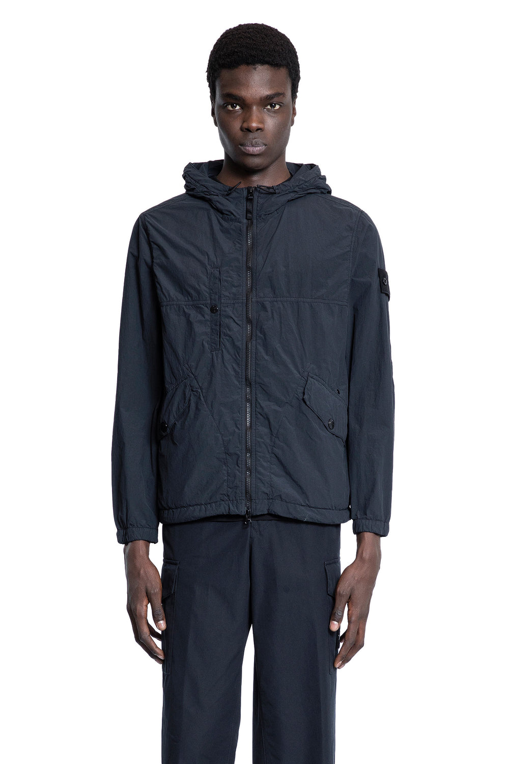 STONE ISLAND MAN BLACK JACKETS