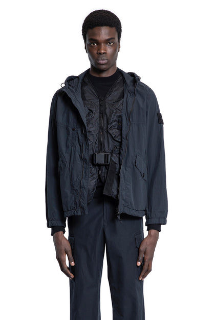 STONE ISLAND MAN BLACK JACKETS