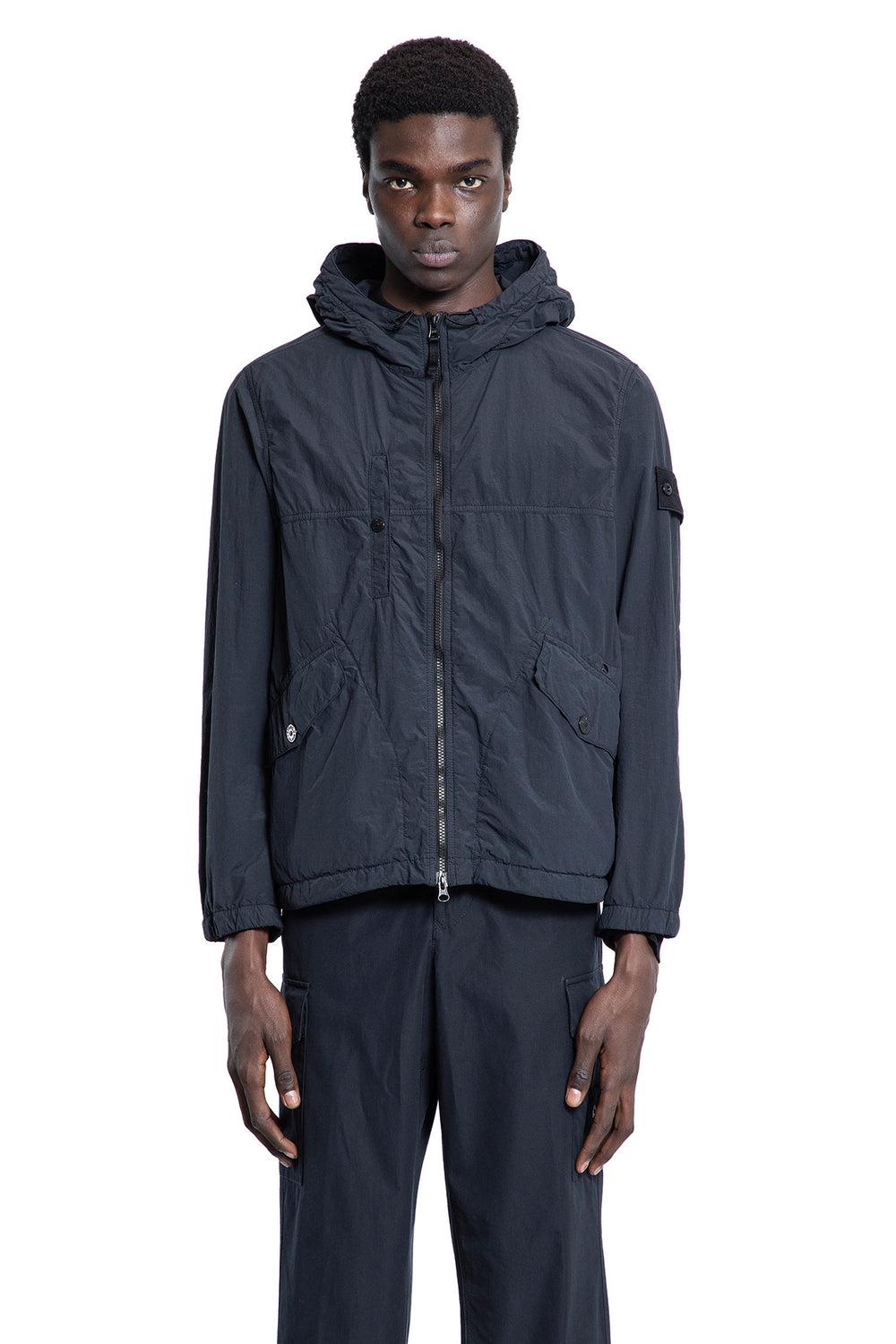 STONE ISLAND MAN BLACK JACKETS