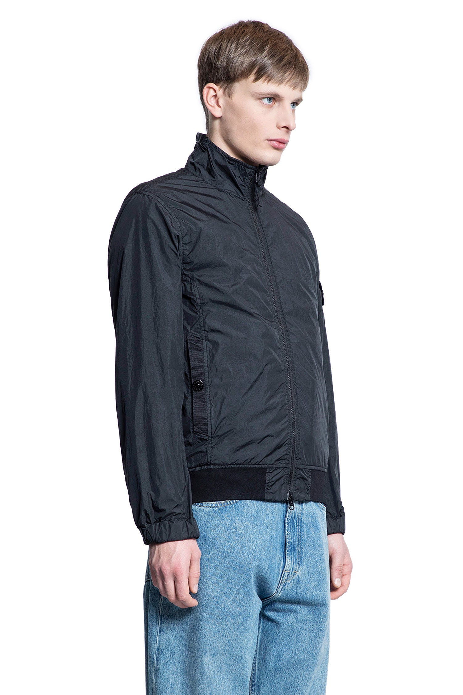 STONE ISLAND MAN BLACK JACKETS