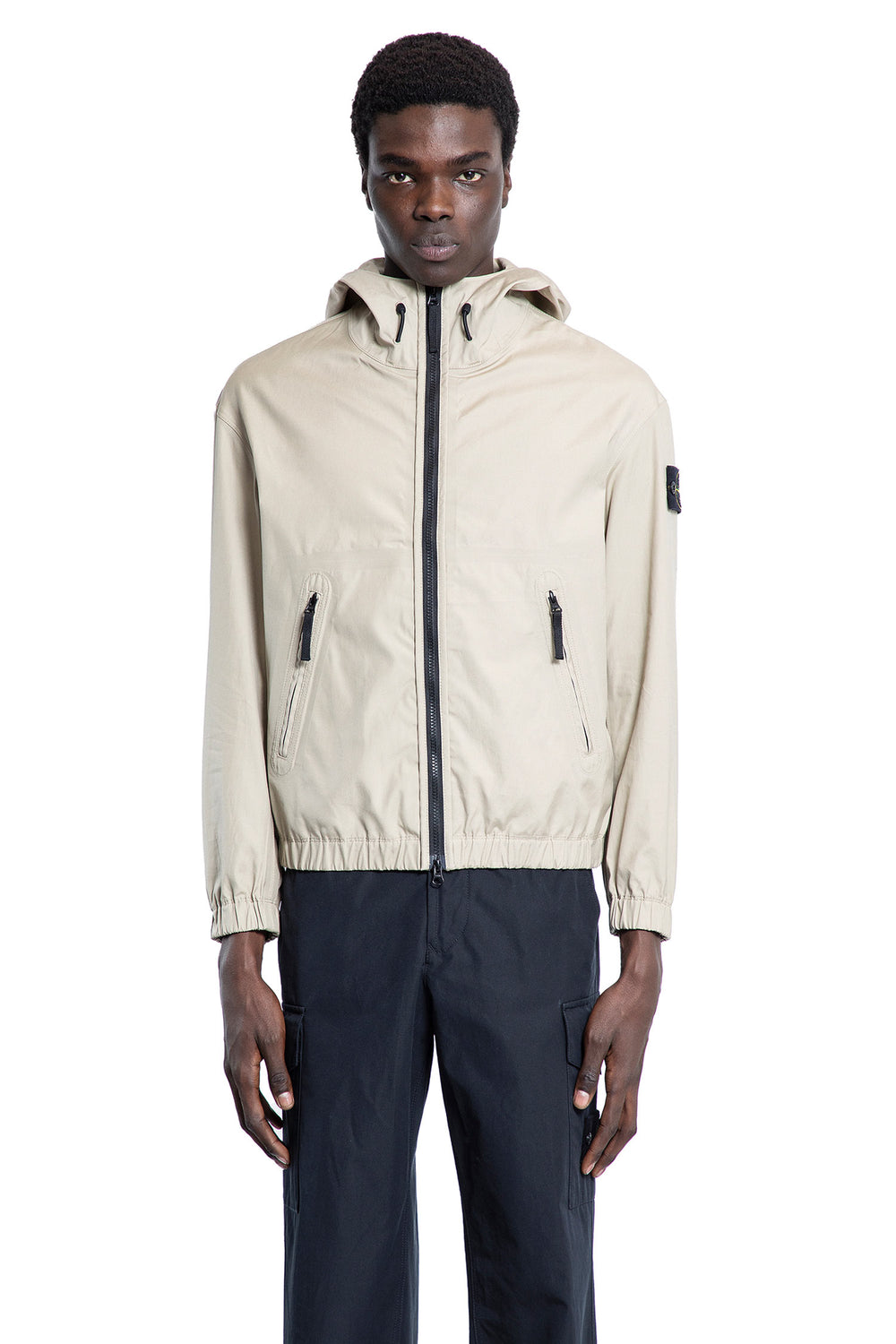 STONE ISLAND MAN BEIGE JACKETS