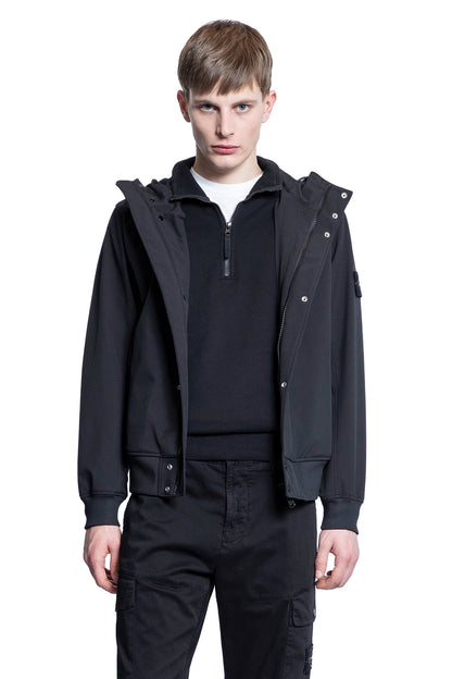 STONE ISLAND MAN BLACK JACKETS