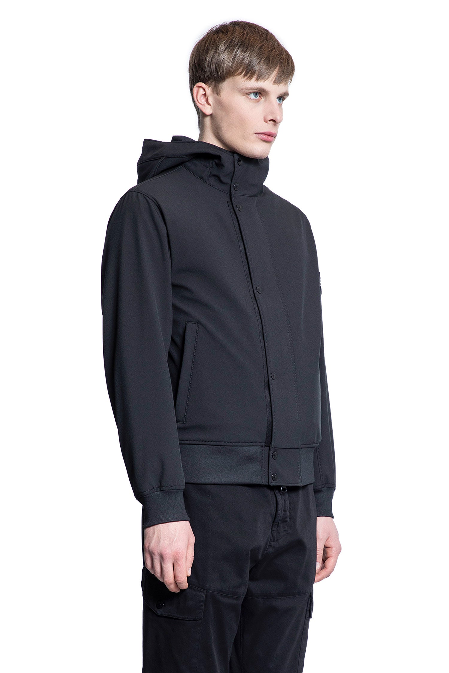 STONE ISLAND MAN BLACK JACKETS